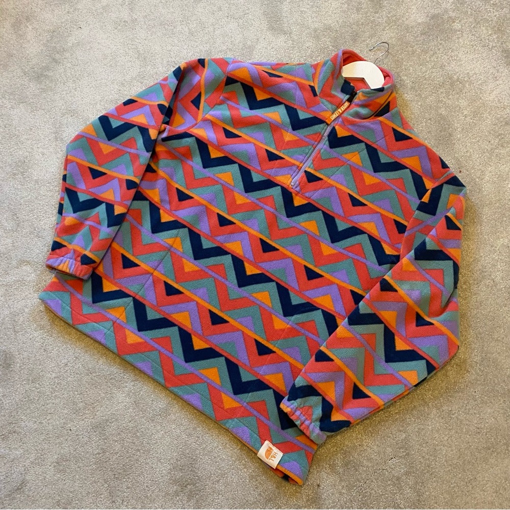 Harper & Lewis Half Zip Pullover Fleece Aztec Pattern - Picture 2 of 9